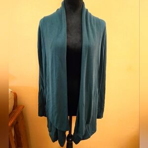 Athleta Teal Open-Front Cardigan